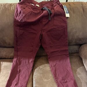 Faded Glory Maroon Jogger Pants